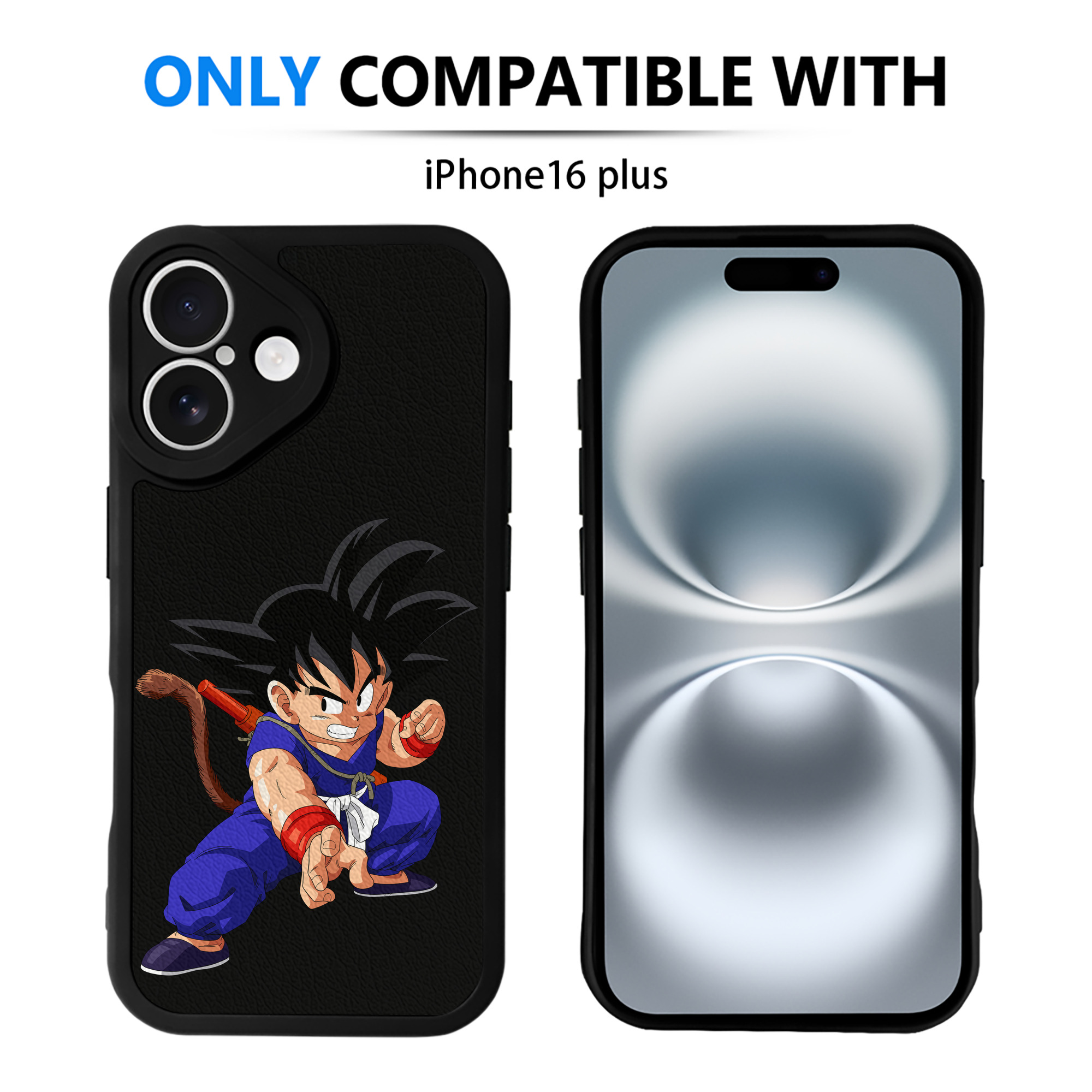 （画像用） ドラゴンボール 孫悟空（そん ごくう）Son Goku カカロット DRAGON BALL Kakarotto 【iPhone 16シリーズ対応】シリコンスマホケース（レザー調） 材質：シリコン